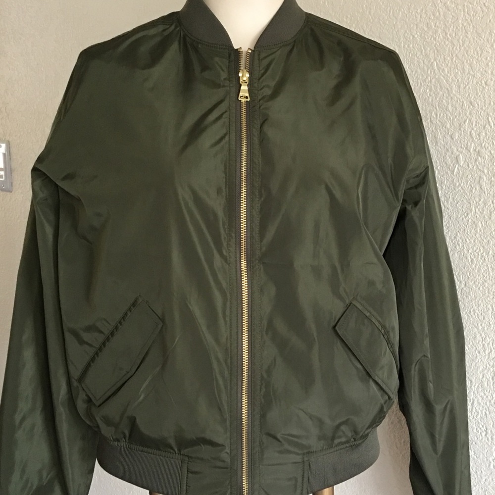 Green bomber jacket